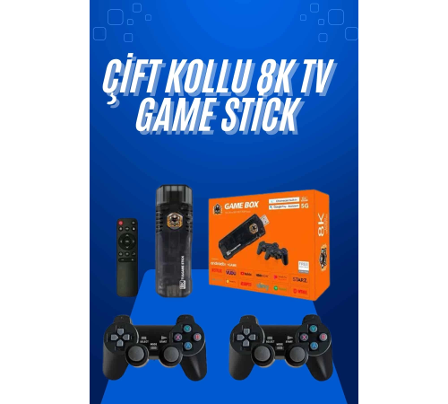 Game Stick Çift Oyun Konsolu Smart TV Game Box 8k Ultra HD 64 Gb Game Stick Çift Oyun Konsolu Smart TV Game Box 8k Ultra HD 64 Gb