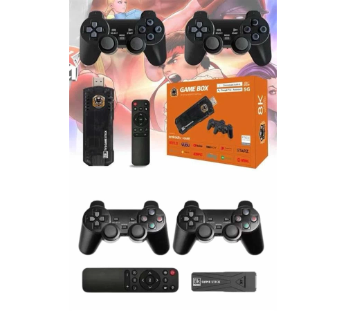 Game Stick Çift Oyun Konsolu Smart TV Game Box 8k Ultra HD 64 Gb Game Stick Çift Oyun Konsolu Smart TV Game Box 8k Ultra HD 64 Gb