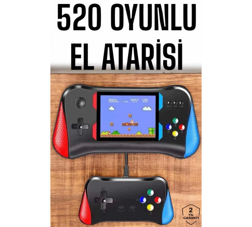 Gamepad Joystick 500 Oyunlu Retro Oyun Konsolu Tv Bağlantı Özellikli 2 Kişilik Destekli Gamepad Joystick 500 Oyunlu Retro Oyun Konsolu Tv Bağlantı Özellikli 2 Kişilik Destekli