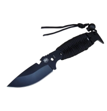 Gear Assault 0238bk Kamp Bıçağı 22,5 Cm - Siyah, Metal Ampamp İpli Sap