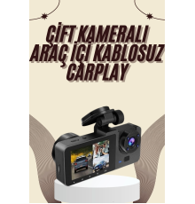 Gece Görüşlü DVR 3 Lensli Araç İçi Sürüş Kamerası Video Kaydedici