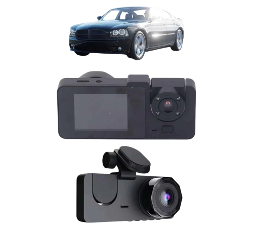 Gece Görüşlü DVR 3 Lensli Araç İçi Sürüş Kamerası Video Kaydedici