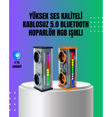 Gelişmiş LED Işıklı Bluetooth Hoparlör – Taşınabilir ve Güçlü Ses Deneyimi
