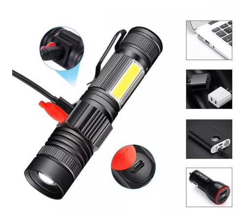 Geniş Açılı P50 Led Şarjlı El Feneri Wt-601 Geniş Açılı P50 Led Şarjlı El Feneri Wt-601