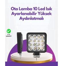 Geniş Aydınlatma Açılı LED Araç Farı | İş Makineleri ve Gece Sürüşü İçin