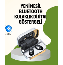 Gerçek Kablosuz Kulaklık – Bluetooth 5.0, Şarj Kutulu, Parmak İzi Kontrollü