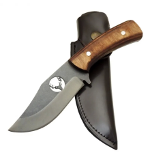 Geyikli Ycl3 Eskitme Avcı Bıçağı 20cm - Ahşap Sap, Kılıflı