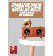 Gramafon Nostaljik Radyo Yüksek Ses Kalitesi USB TF Kart Aux