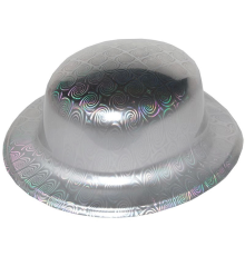 Gümüş Renk Hologramlı Plastik Yulak Melon 27x24 Cm