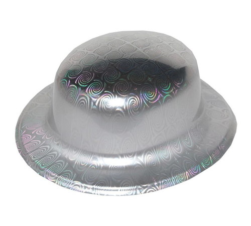 Gümüş Renk Hologramlı Plastik Yulak Melon 27x24 Cm