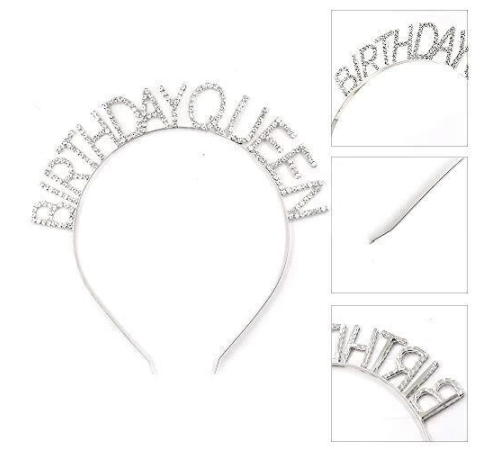 Gümüş Renk Kristal Taşlı Parlak Birthday Queen Yazılı Kraliçe Taç 16x17 Cm Gümüş Renk Kristal Taşlı Parlak Birthday Queen Yazılı Kraliçe Taç 16x17 Cm