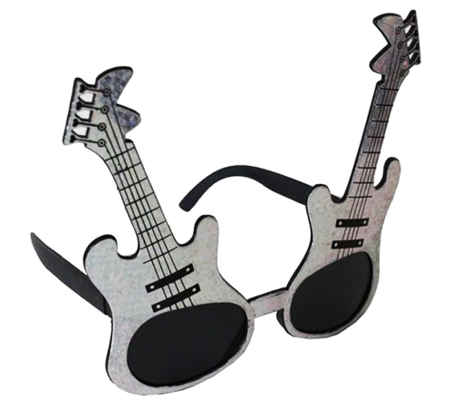 Gümüş Renk Rockn Roll Gitar Şekilli Parti Gözlüğü 15x15 Cm Gümüş Renk Rockn Roll Gitar Şekilli Parti Gözlüğü 15x15 Cm