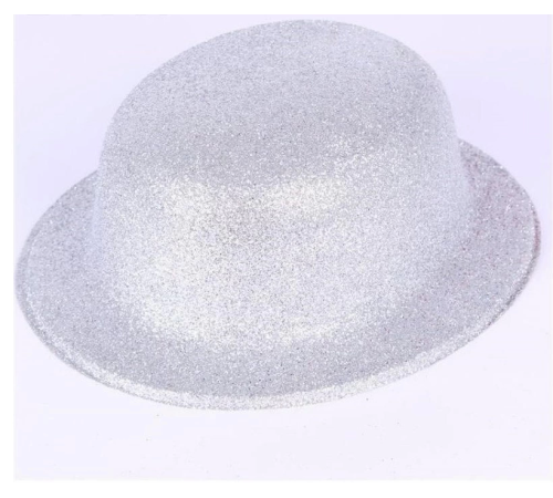 Gümüş Renk Yulak Simli Plastik Parti Şapkası