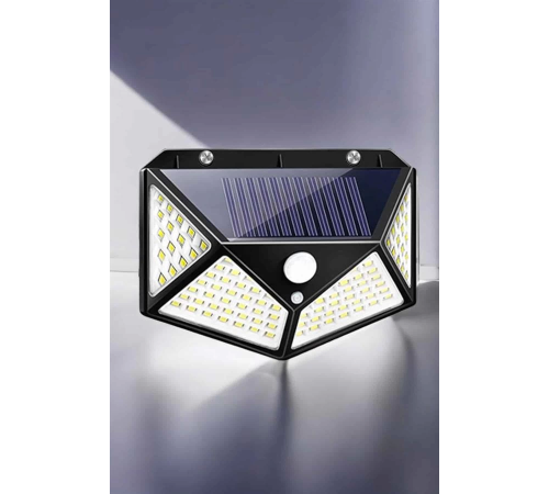 Güneş Enerjili Bahçe Aydınlatma Lambası Solar 100 Led Lamba