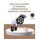 Güneş Enerjili LED Lamba + Sahte Güvenlik Kamerası – 5-8 m Hareket Algılamalı, Beyaz Işık