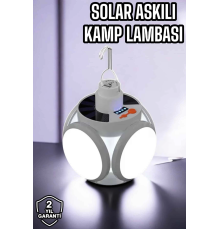 Güneş Enerjili Solar Aydınlatma Kamp Çadır Lambası Şarjlı Ampül Led Şarjlı El Feneri Işıldak