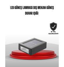 Güneş Enerjili Su Geçirmez LED Duvar Lambası
