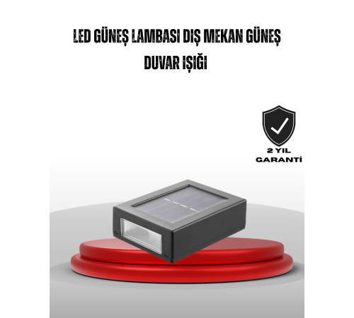 Güneş Enerjili Su Geçirmez LED Duvar Lambası