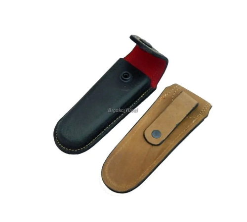 Hakiki Deri Çakı Kılıfı No:4 - 14 Cm, Kemerlikli
