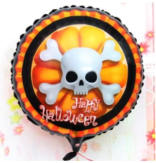 Halloween İskelet Kuru Kafa Folyo Balon 18 İnç