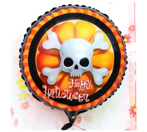 Halloween İskelet Kuru Kafa Folyo Balon 18 İnç Halloween İskelet Kuru Kafa Folyo Balon 18 İnç