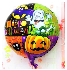 Halloween Örümcekli Kabaklı Folyo Balon 18 İnç