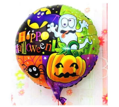 Halloween Örümcekli Kabaklı Folyo Balon 18 İnç Halloween Örümcekli Kabaklı Folyo Balon 18 İnç