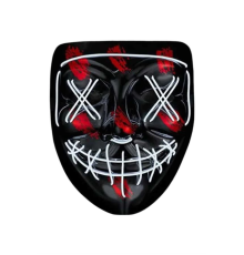 Hallowen Parti Maskesi Neon Led Işıklı Maske 3 Modlu Cadılar Bayramı Maskesi