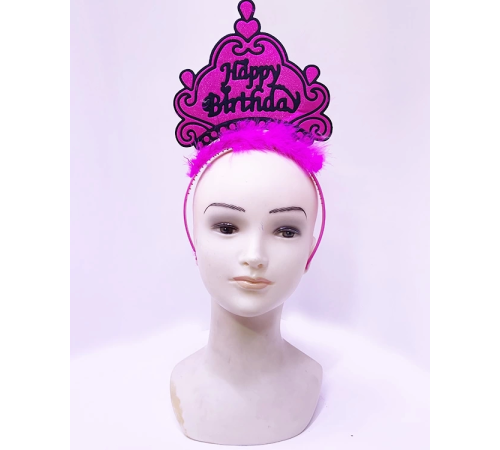 Happy Birthday Neon Fuşya Renk Doğum Günü Tacı 24x15 Cm Happy Birthday Neon Fuşya Renk Doğum Günü Tacı 24x15 Cm