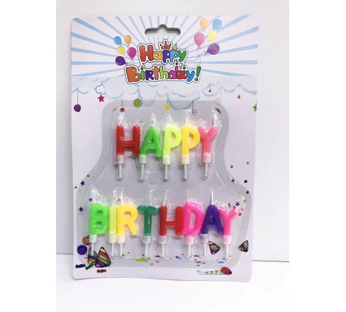 Happy Birthday Yazılabilen Rengarenk Doğum Günü Mumu Happy Birthday Yazılabilen Rengarenk Doğum Günü Mumu