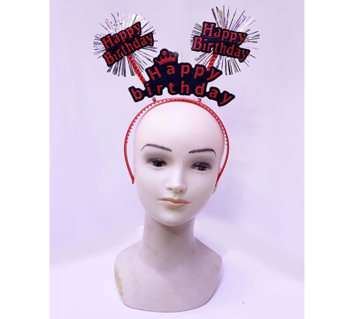 Happy Birthday Yazılı Püsküllü Neon Kırmızı Renk Doğum Günü Tacı 22x19 Cm Happy Birthday Yazılı Püsküllü Neon Kırmızı Renk Doğum Günü Tacı 22x19 Cm