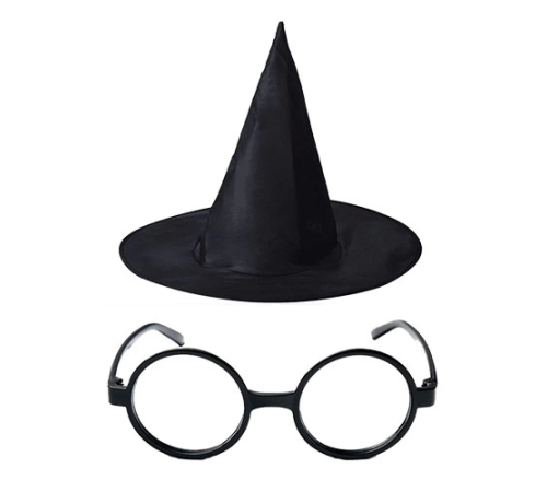 Harry Potter Büyücü Şapkası Ve Harry Potter Büyücü Gözlüğü Siyah Renk Harry Potter Büyücü Şapkası Ve Harry Potter Büyücü Gözlüğü Siyah Renk