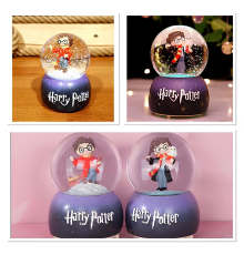 Harry Potter İçi Dönmeli Üflemeli Işıklı Müzikli Kar Küresi Büyük Boy Alk3115