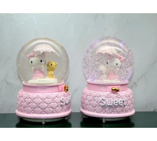 Hello Kitty İçi Dönmeli Püskürtmeli Işıklı Müzikli Kar Küresi Büyük Boy Alk3037 Hello Kitty İçi Dönmeli Püskürtmeli Işıklı Müzikli Kar Küresi Büyük Boy Alk3037