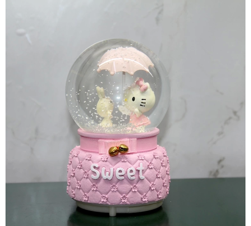 Hello Kitty Işıklı Müzikli Kar Küresi Orta Boy Alk3042 Hello Kitty Işıklı Müzikli Kar Küresi Orta Boy Alk3042