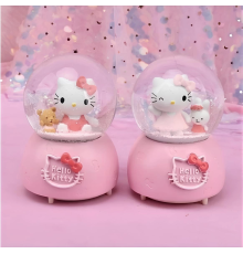 Hello Kitty Işıklı Müzikli Kar Küresi Orta Boy Alk3117