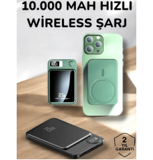 iOS Uyumlu 22.5W Hızlı Şarj Magsafe Powerbank Dijital Göstergeli 10.000 mAh