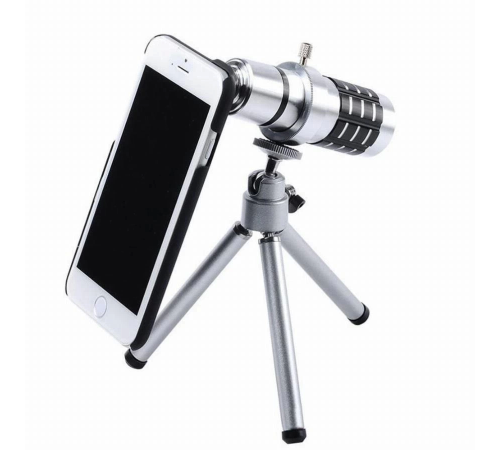 İphone5,5s,i̇phone4.4s Için Alüminyum 14x Optik Zoom Yakından Görüntü Çekme Dürbün