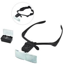 Işıklı Gözlük Büyüteç  5 Farklı Lens 9892b