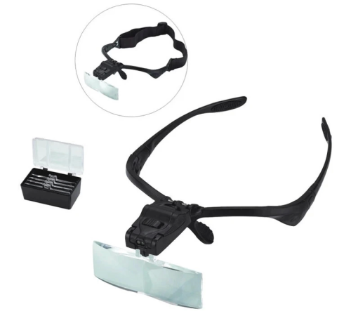 Işıklı Gözlük Büyüteç 5 Farklı Lens 9892b Işıklı Gözlük Büyüteç 5 Farklı Lens 9892b