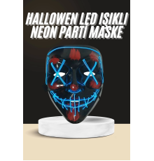 Işıklı Led Maske Parti Eğlence Maskesi Hallowen Neon Maske