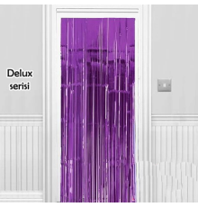 Işıltılı Du Ve Kapı Perdesi Mor Renk 90x200 Cm