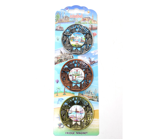 İstanbul Temalı Metal Magnet 3'lü Set Alk2890 İstanbul Temalı Metal Magnet 3'lü Set Alk2890
