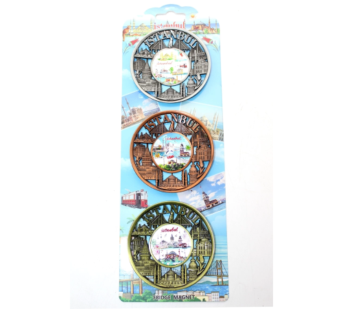İstanbul Temalı Metal Magnet 3'lü Set Alk2891 İstanbul Temalı Metal Magnet 3'lü Set Alk2891