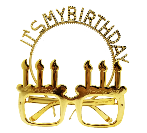 İt39s My Birthday Yazılı Taç Ve Mum Şekilli Gözlük Seti Altın Renk İt39s My Birthday Yazılı Taç Ve Mum Şekilli Gözlük Seti Altın Renk