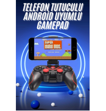 Joystik Gamepad Bluetooth Telefon Tutucu Oyun Kolu Telefon Android Uyumlu