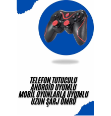 Joystik Gamepad Bluetooth Telefon Tutucu Oyun Kolu Telefon Android Uyumlu