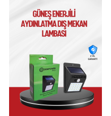 Kablo Gerektirmeyen Güneş Enerjili Dış Mekan Işık – Bahçe ve Koridor Aydınlatması