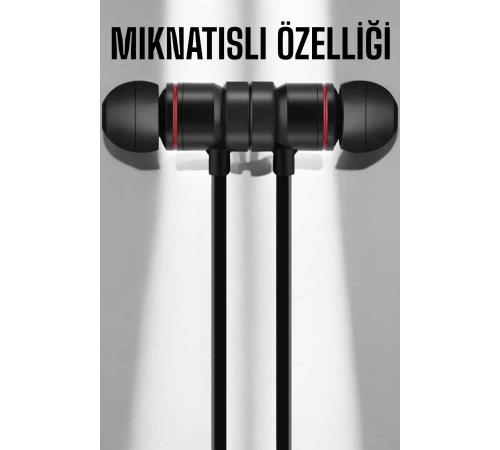 Kablolu Mıknatıslı Sport Kulaklık Bluetooth Bağlantılı