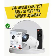 Kablosuz 4K Projeksiyon – Wi‑Fi 6 & Bluetooth 5.0 ile Oyun ve Uygulama Merkezli
